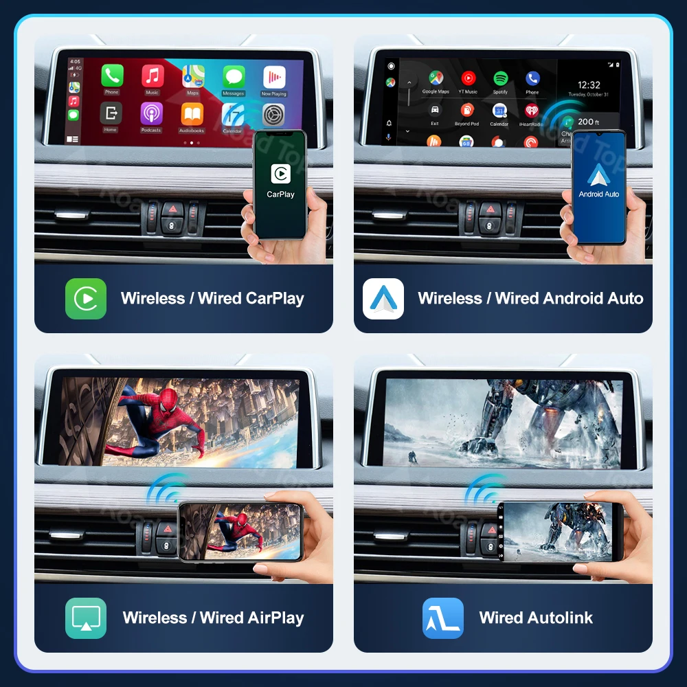 Road Top ワイヤレス CarPlay Android Auto BMW NBT EVO X5 F15 X6 F16