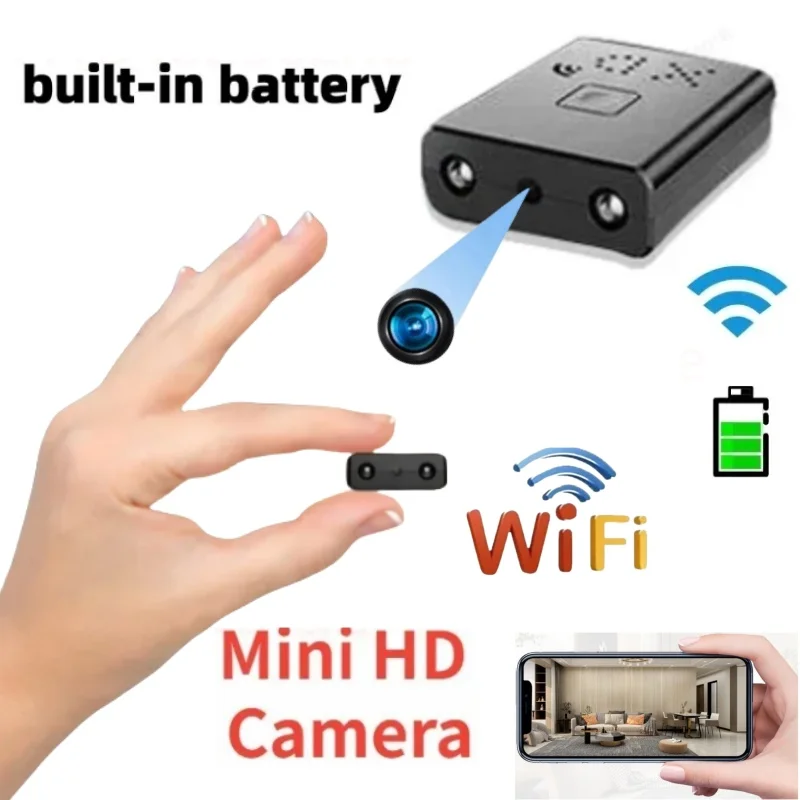 Smallest Mini Camera 1080P HD WIFI Built-in Battery IP Remote Monitoring Camcorders IR Night Vision Body Cam Invisible Espia Cam