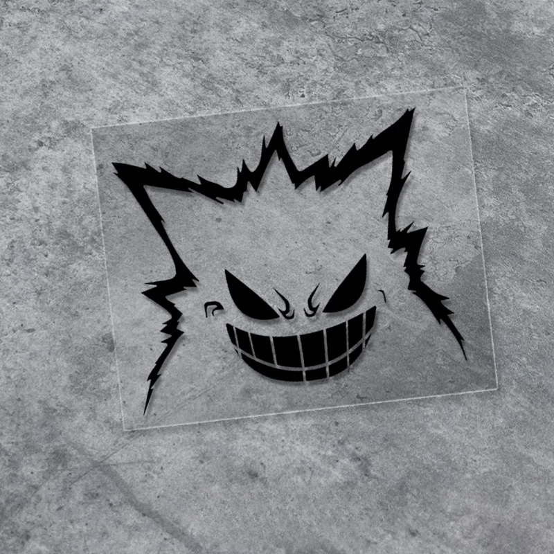 1PCS JDM Anime Cute Ghost Motocross Fuel Tank Stickers DIY Motorcycle Helmet Body Decoration Off-road Vinyl Decals 16.5x7.5CM