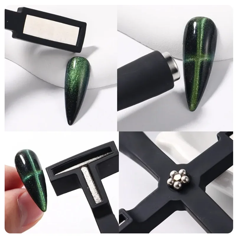 Magnetic Nail Art Tools 5 IN 1 Multi-function Cat Eye Stick Magnet Board for Nail Gel Polish Line Strip Effect Decal