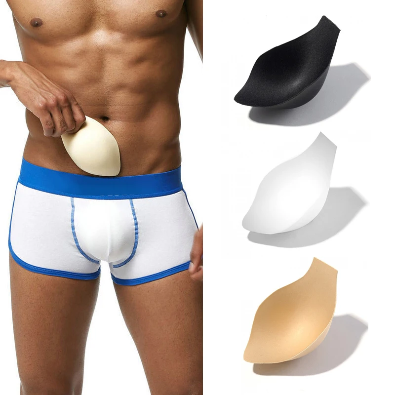 3D Men's Underwear Crotch Pad Swimsuit Protecivce Pouch for Swimming Briefs Inside Front Sponge