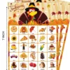 Thanksgiving bingo game Card set Party bingo for 24 people 1