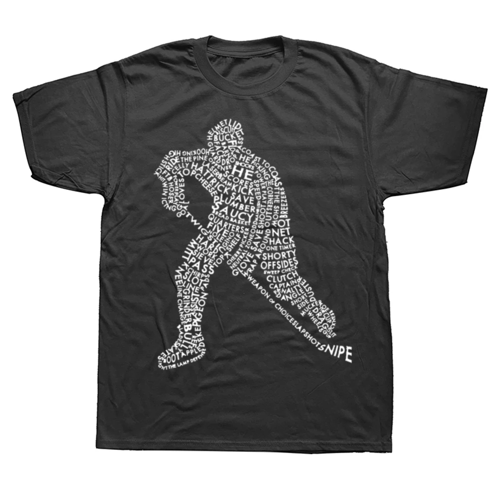 Eishockeyspieler Geschenk Hockey Sohn Hockey Papa Kurzarm Herren Sommer Streetwear Tops T Shirt Baumwolle T-Shirts Hip Hop