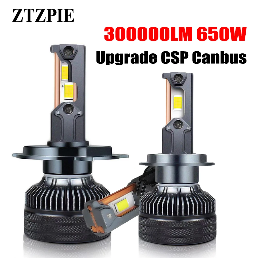 

ZTZPIE 300000lm Powerfu 6000k белый 9005/HB3 9006/HB4 H1 H7 H4 H11 9012 Canbus Светодиодные Автомобильные фары CSP 5570 автомобильная лампа 650 Вт 12 В