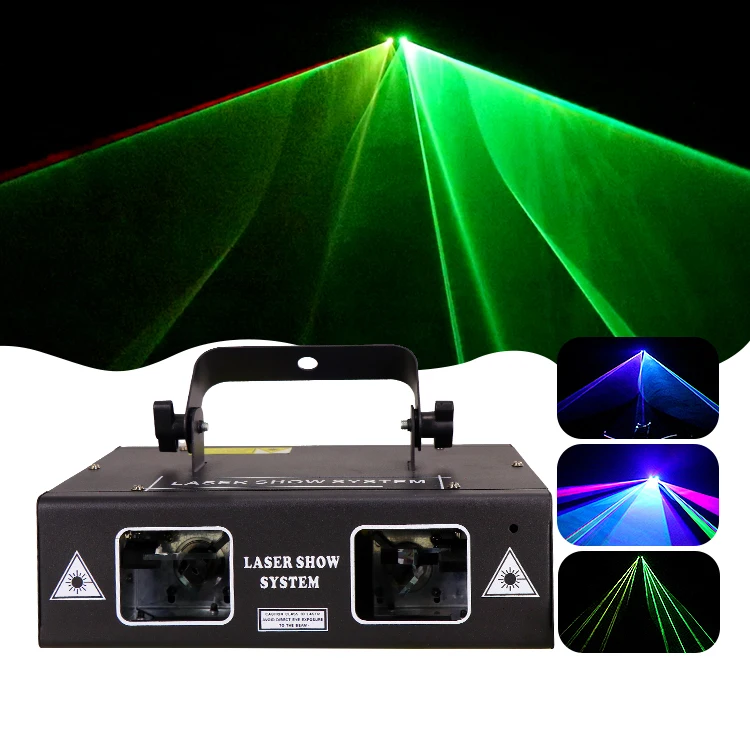 

2 head stage DJ lazer light projector RGB beam animation laser light Show for Disco night club