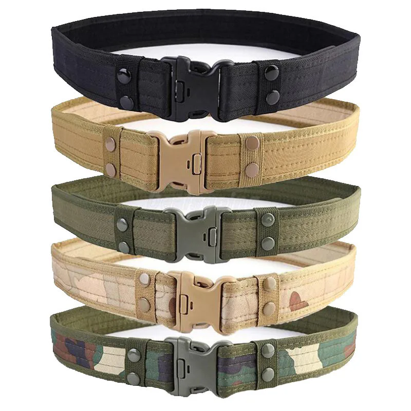 Military Equipment Knock Off Army Belt Men's Heavy Duty US Soldier Combat Tactical Belts Sturdy Nylon Waist Strap 5cm Width