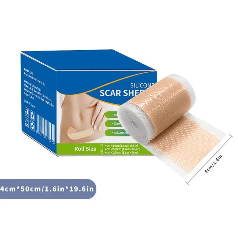 Waterproof Silicone Scar Sheets Medical Grade HypoallergenicSilicone Scar Tape For C-Section Keloid Burn