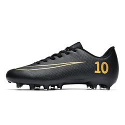 Men's Breathable Lightweight Soccer Cleats - Turf & Indoor Training Shoes - 45 (012 - C - Black)