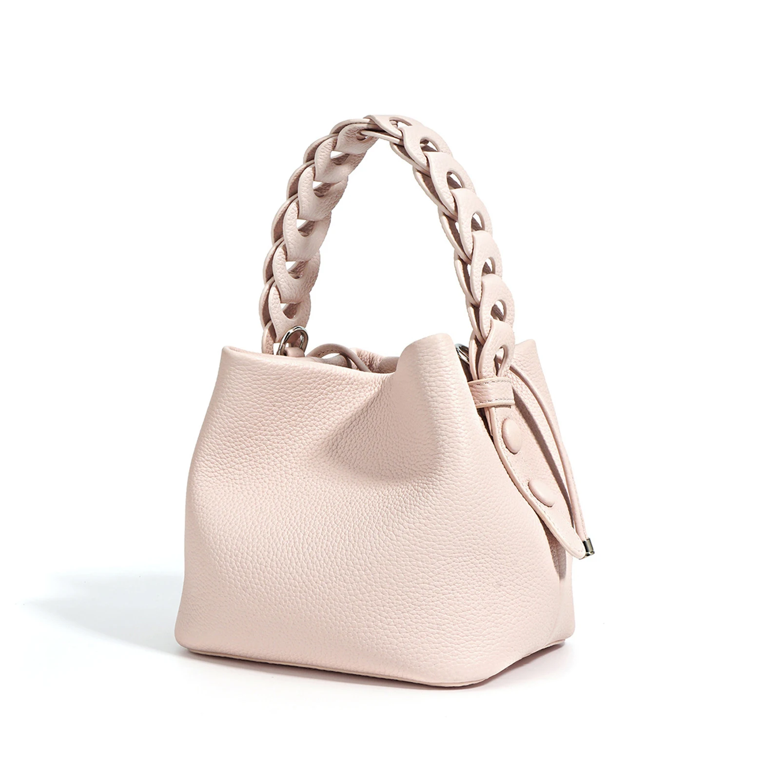 حقيبة دلو جديدة من الجلد الطبيعي حقيبة كتف أنيقة م...