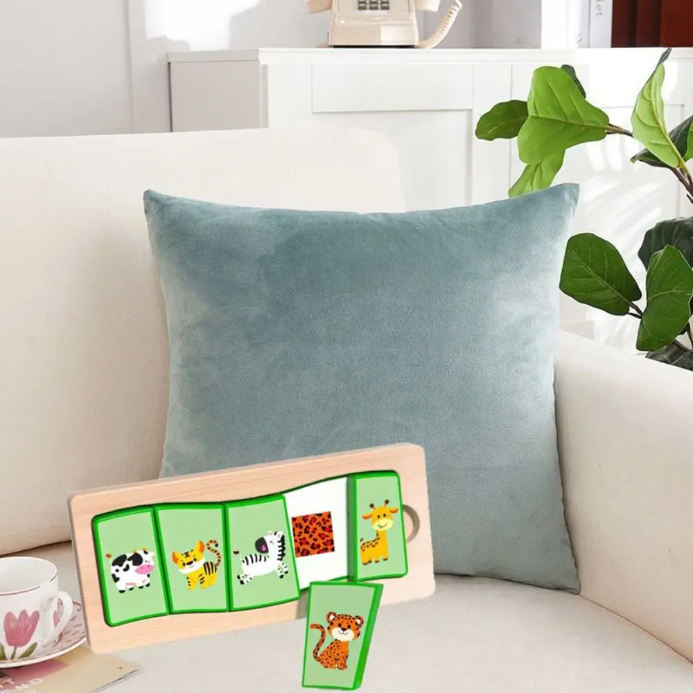 Puzzle Board Wooden Toys 3D Puzzles Pattern Cognitive Montessori Shape Matching Board Game Challenges Interactive