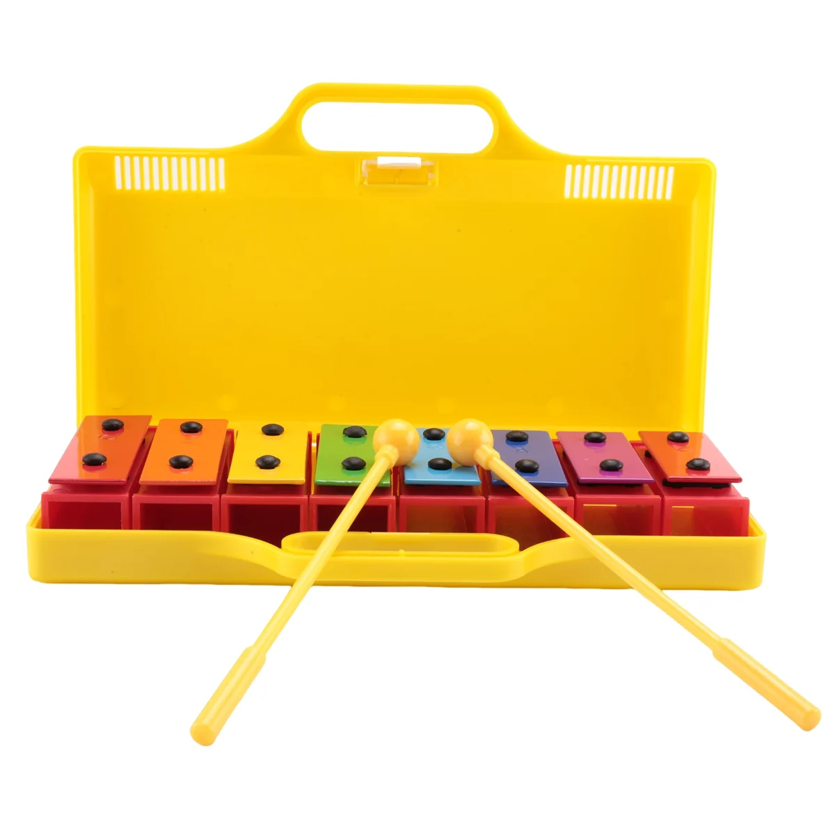 B48B-8 Notes Chromatic Xylophone Glockenspiel Resonator Bells with Yellow Case