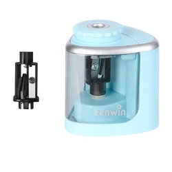Electric Pencil Sharpener for Students and Artists - Semi - Automatic Creative Stationery Supplies (Blue)