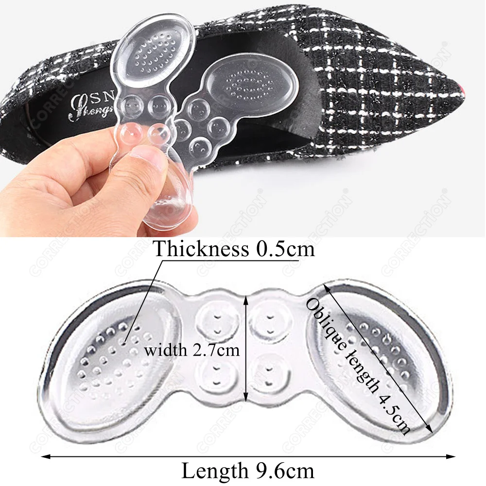 4D Soft Silicone Heel Insoles Pain Relief Cushion Anti-wear Adhesive Feet Care Pads Heel Sticker anti-Crash Insoles Patch