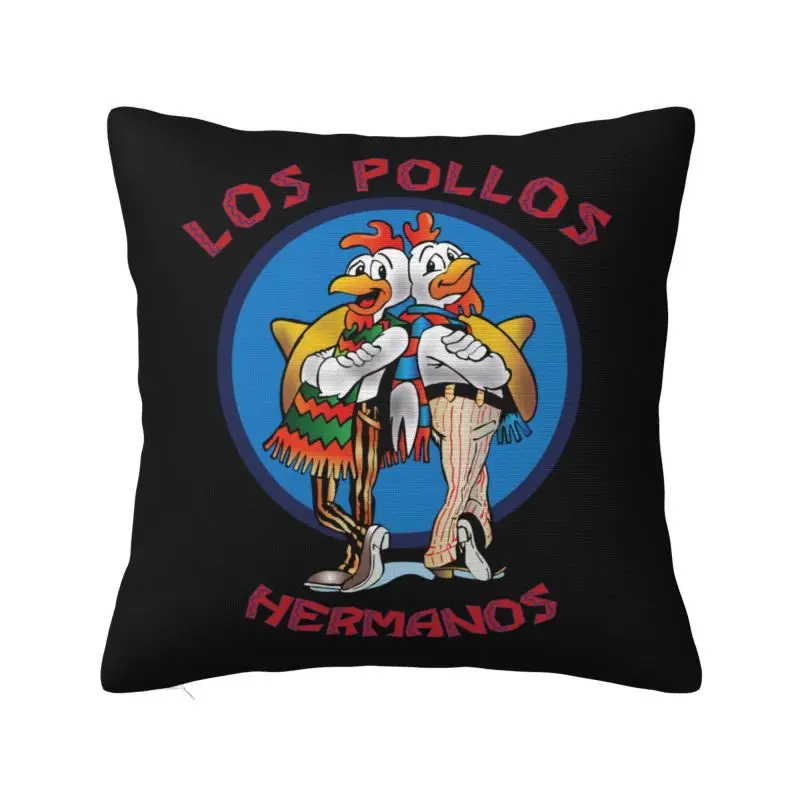 

Funny Los Pollos Hermanos Pillow Case 45x45cm Bedroom Decoration Kawaii Breaking Bad Cushion Decoration Salon Square Pillowcase