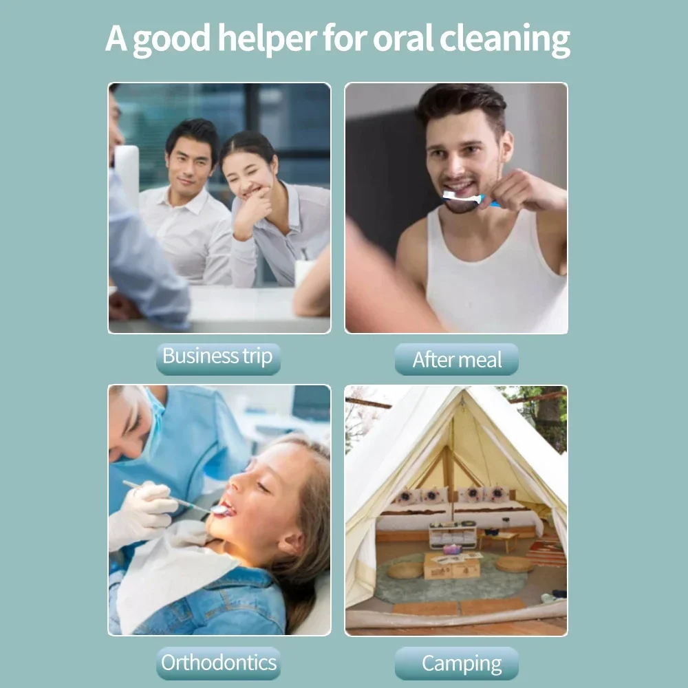 Brush Folding Traveling Adult Foldable Portable Mini Travel Toothbrush Small Dental Toothbrush in Transparent Candy Colors