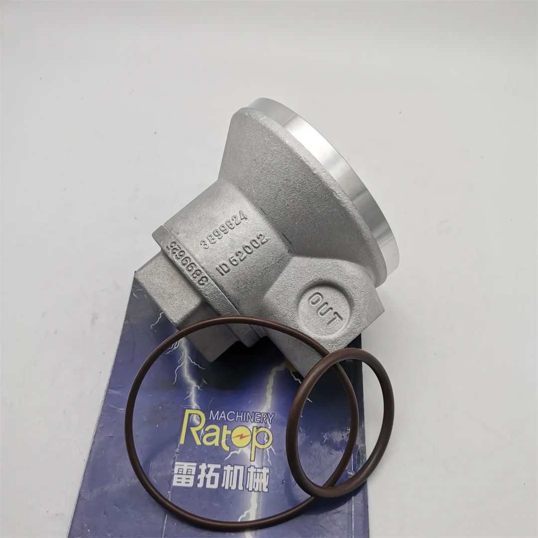 

3899625 3899624 Diesel Engine Filter Head Cover 6731-51-6280 6731-51-6290 6D114 Oil Filter Head Adapter Connector For PC300