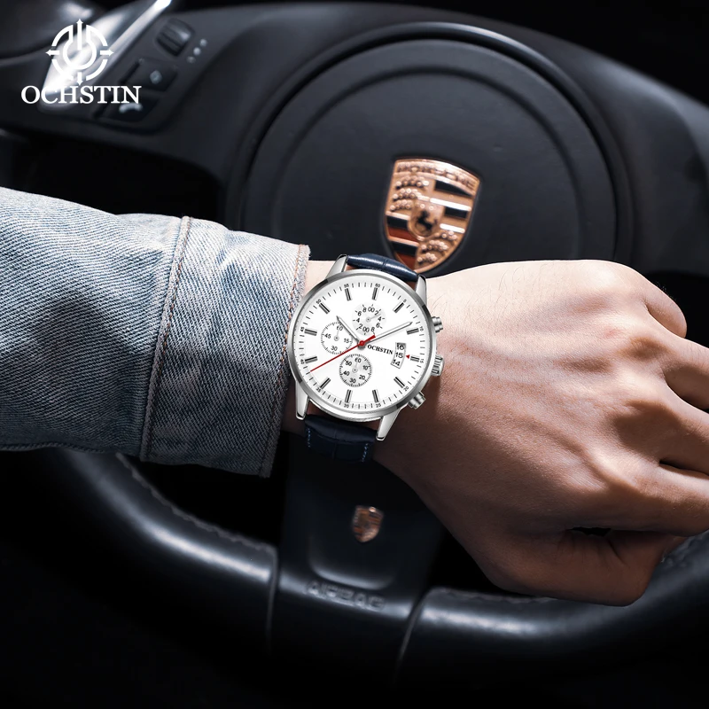 OCHSTIN Prominente Series Europe And America Light Luxury Multi-functional Quartz Watch HD Luminous Men's Casual Business Watch