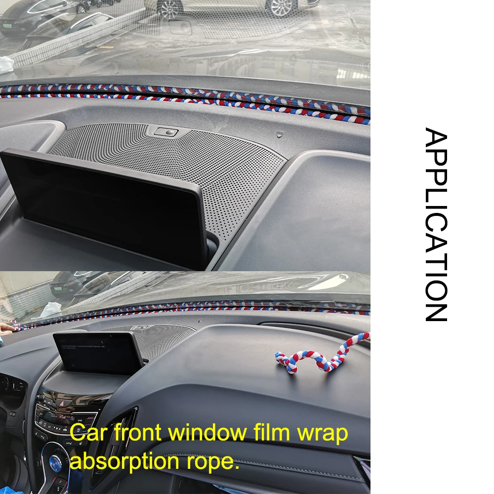 TOFAR 자동차 창문 세척 수분 흡수 건조 로프 필름 틴트 도구, 전면 앞 유리 디테일 담가 청소 극세사 타월, 2 미터