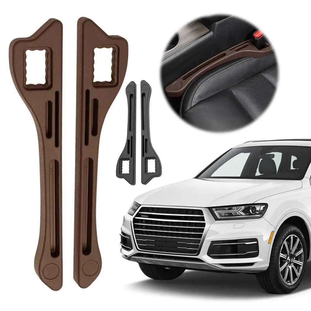 2Pcs Car Seat Slot Filler with Seatbelt Hole Filling Slot Strip Leak-Proof Seat Slot Storage Organizer Auto Interior Decoration