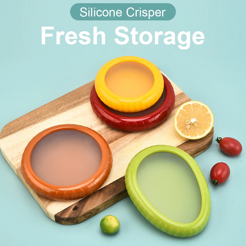 Fruit Vegetable Fresh-keeping box Avocado Food Storage Box Fruit Preservation Seal Cover kitchen storage box rice storage box food storage container food storage can food storage box storage box Kitchen Tools Kitchen Accessories 1 Pc