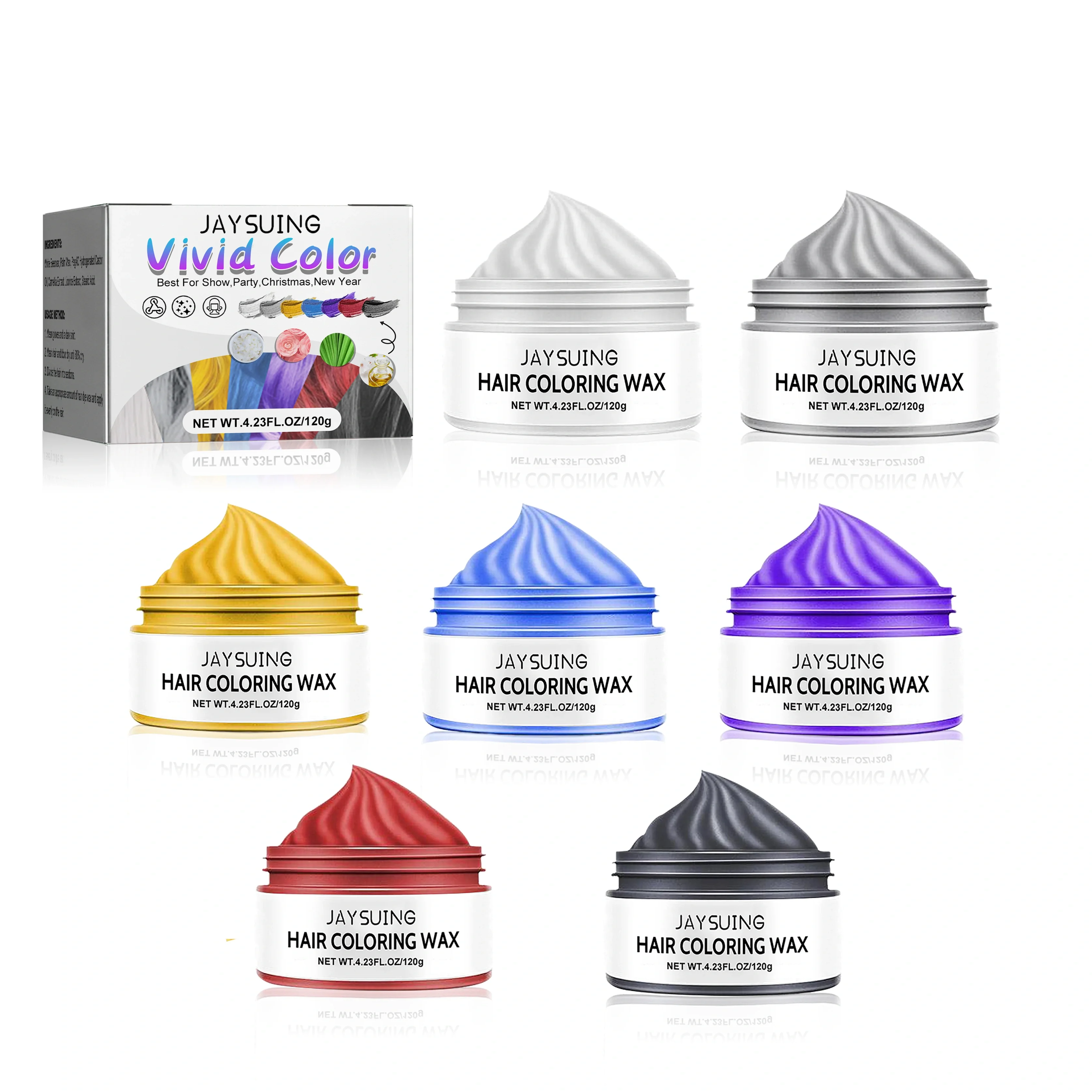 Temporary hair colour wax Coloring Styling Pomade Mild DIY White Covering Nourishing Hair Clay Strong Paste Gel Dye Cream