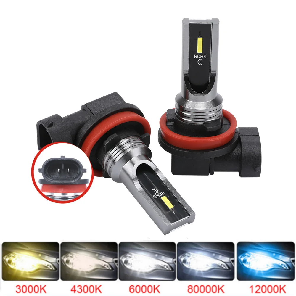 2개 H11 H8 9006 HB4 LED 주간주행등 안개등 BMW E39 E81 E87 ..