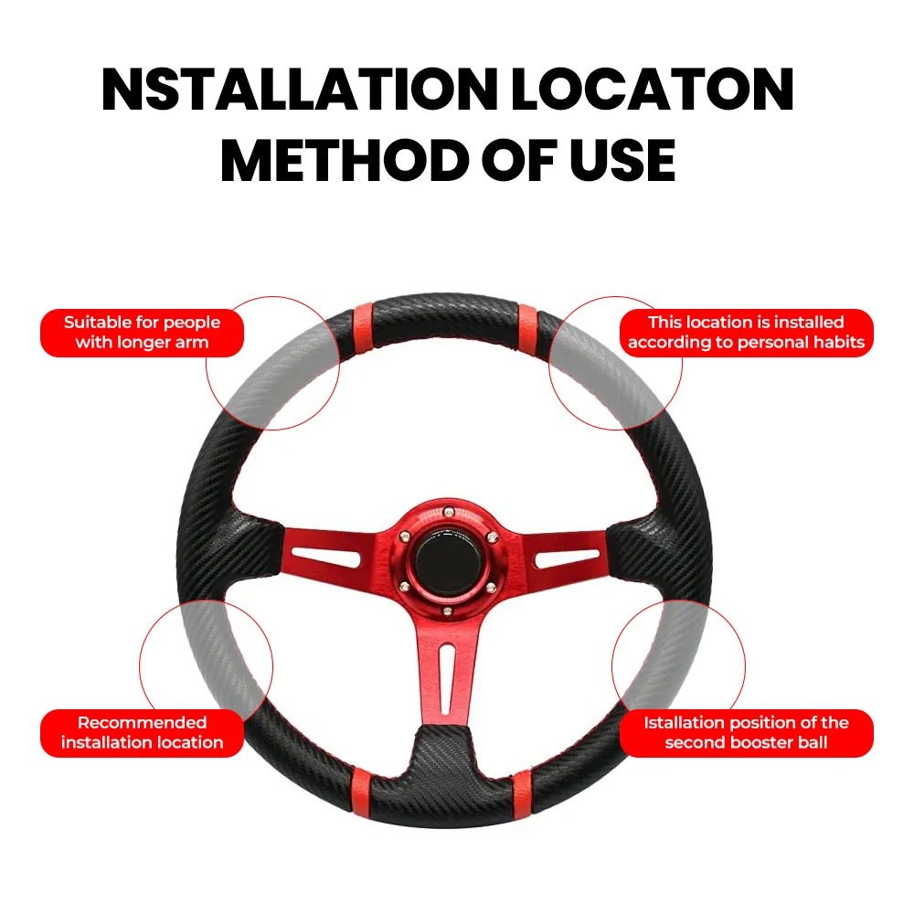 Booster del volante dell'auto con impugnatura del cuscinetto risparmiatore dello sforzo dello sterzo del camion dell'auto con sfera di rinforzo dello sterzo - Image 4
