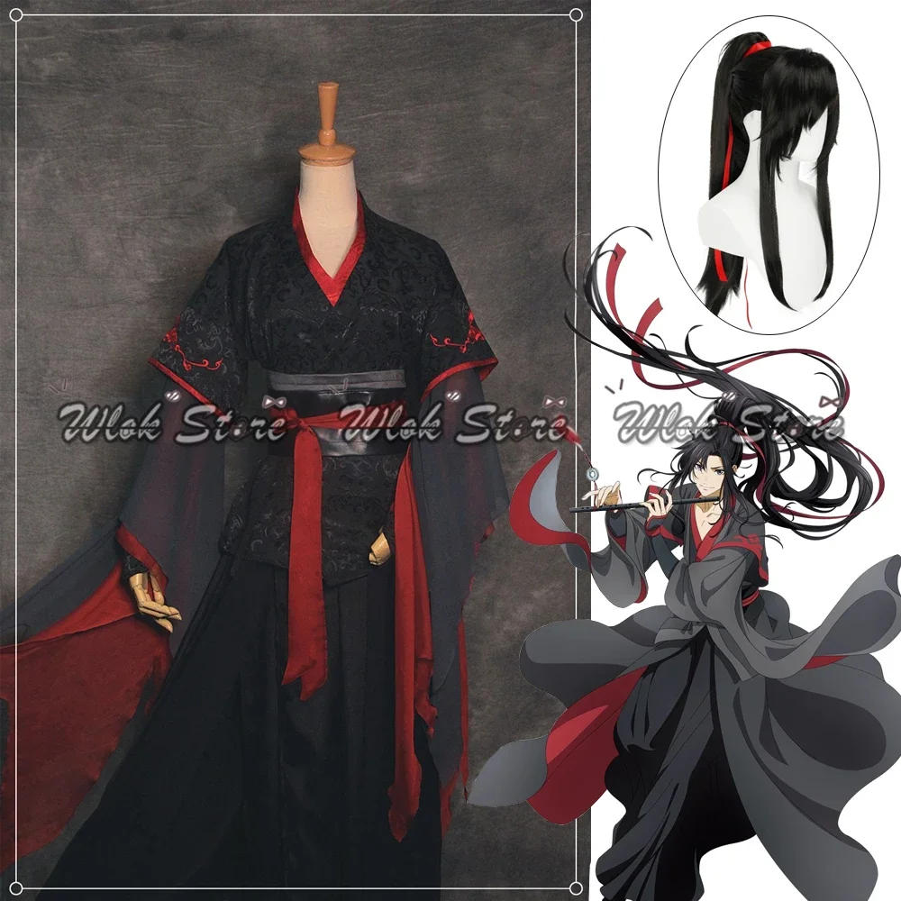 

Парик для косплея Wei Wuxian Mo Dao Zu Shi The Untamed Mo Xuanyu, волосы Hanfu для женщин и мужчин, обувь на Хэллоуин
