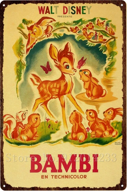 RARE WALT DISNEY IRON ON TRANSFERS 1966 BAMBI Movie Promo Unused £88.91 -  PicClick UK