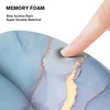 Powder Blue Gradient Marble Texture Round Wrist Rest Rubber Mouse Pad 2