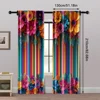 2pcs, Minimalist Curtains 2D print 2025-03-10_Carnival Celebrations Fabric (without rod) Decorations Outdoor Perfect for Bedroom 5