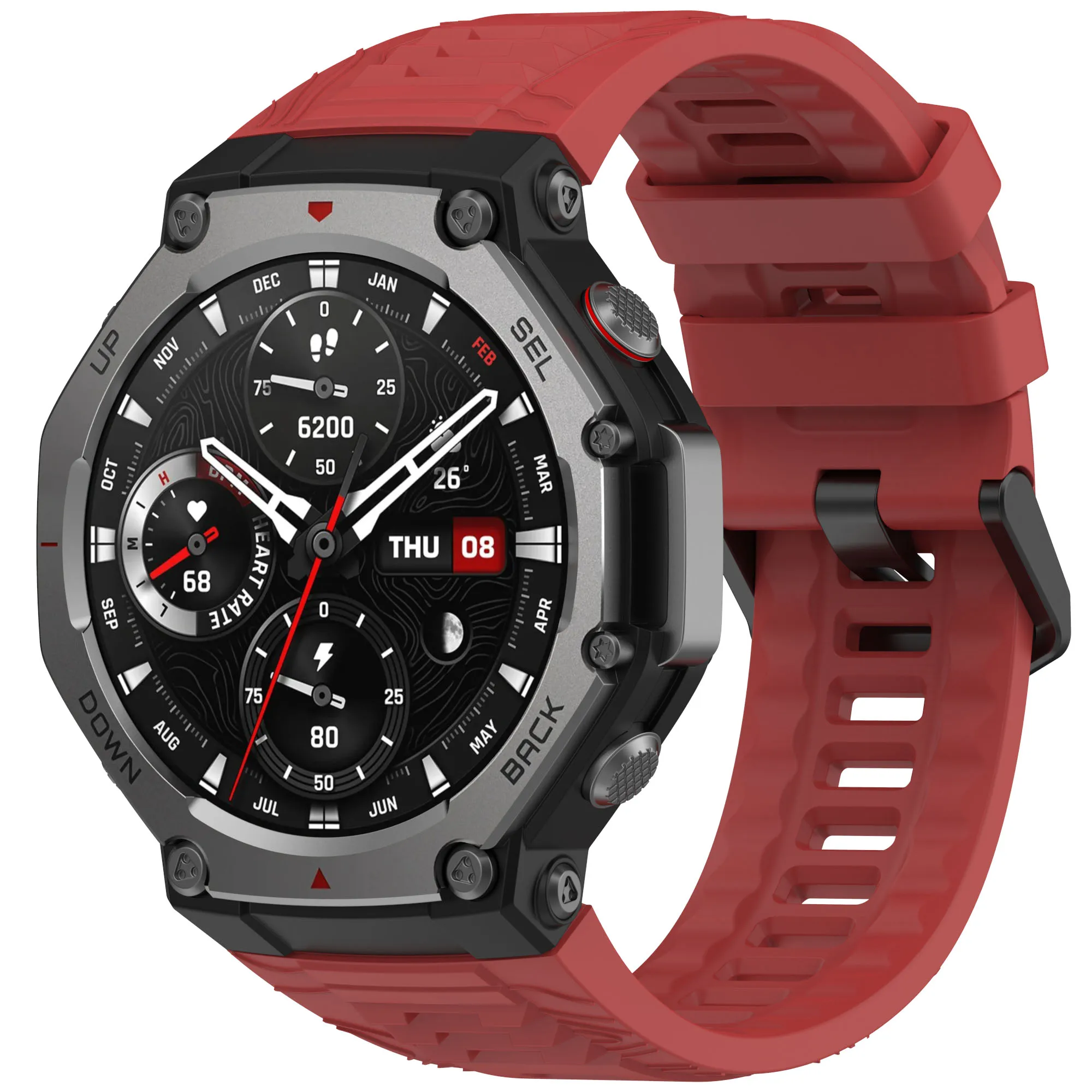 Amazfit T-Rex 3 Silicone Sport Replacement Band - Original Smartwatch Accessory Bracelet