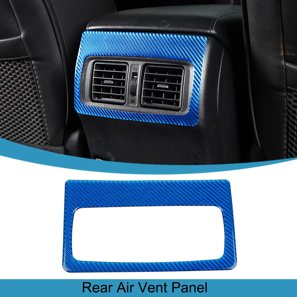 

Car Rear Air Vent Outlet Panel Decoration Trim Stickers for Toyota 4Runner 2010-2023 Auto Interior Accessories Blue Carbon Fiber