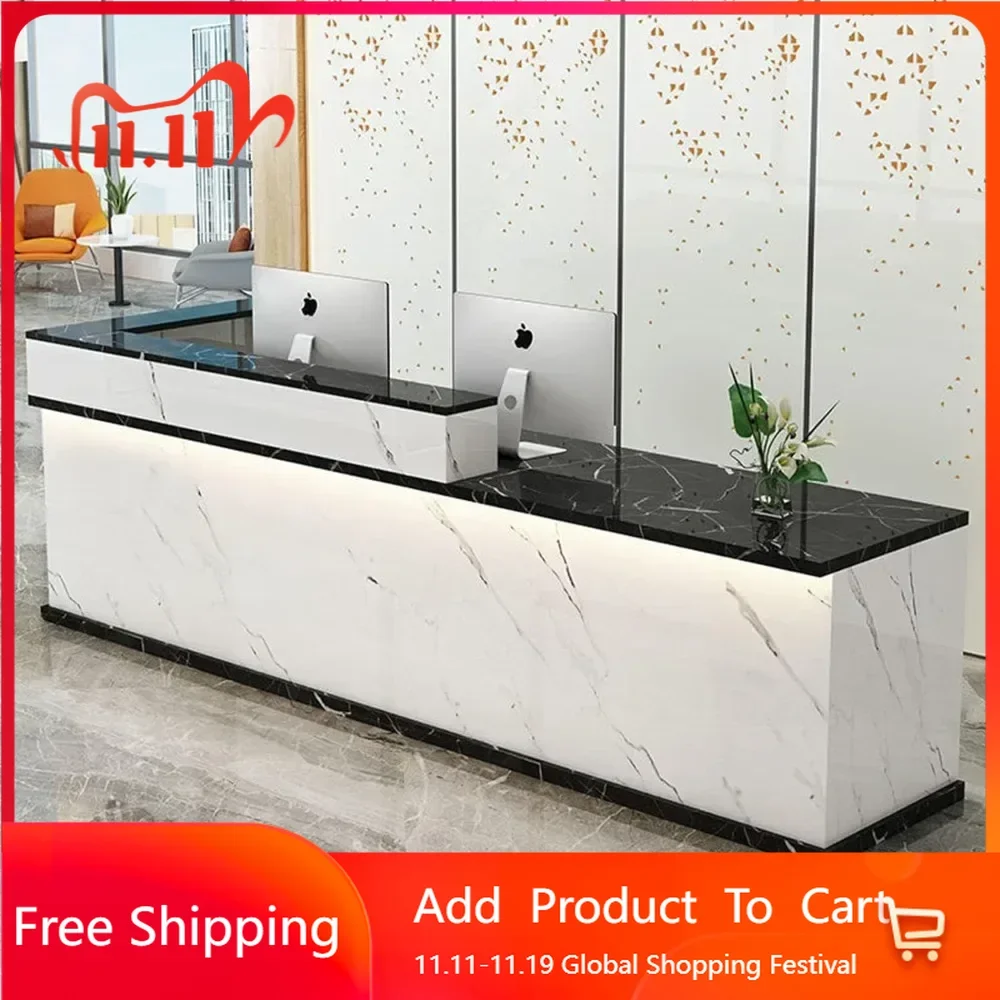 Cashier Company Front Desk Cashier Desk Reception Counter Simple Modern Simple Corner bar Table Company Reception