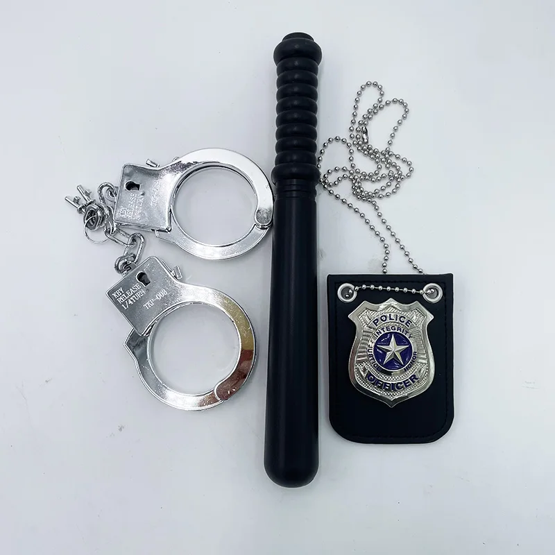 1PCS / 4-teiliges Set Erwachsene Polizei Hut Octagon Flachen Hut Cosplay Leistung Maskerade Spaß Requisiten Polizei Hut uniform Zubehör – Detail 9