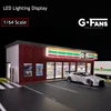 G-FANS Assemble Diorama 1:64 USB LED Lighting Parking Lot Model Car Garage Statuion- 711 Version 6