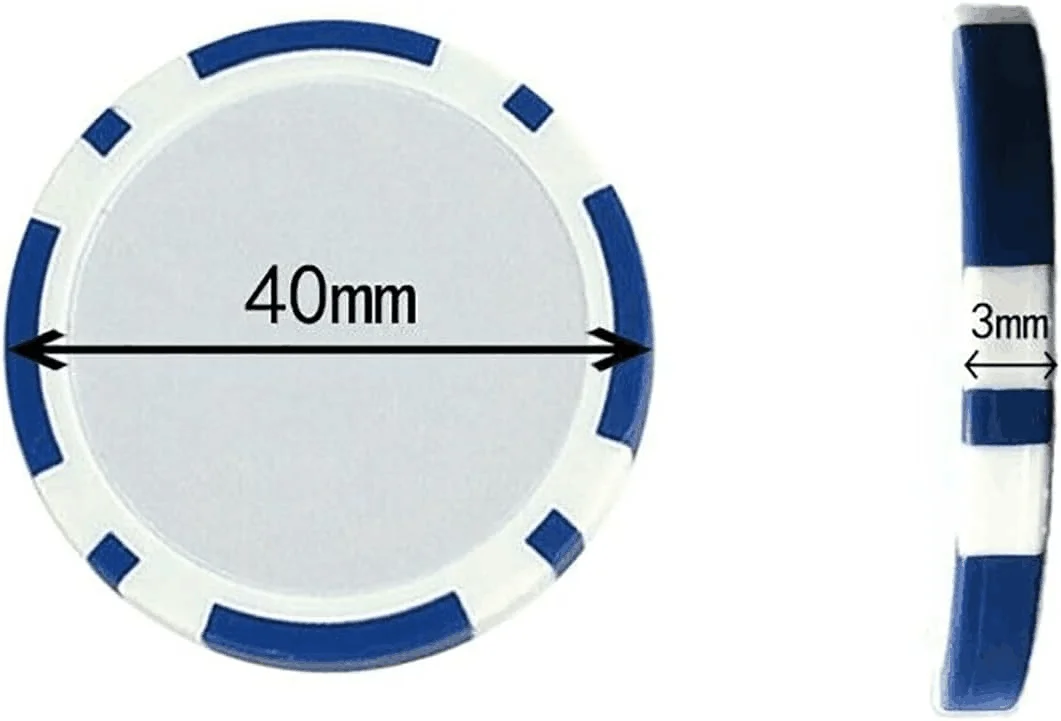50 個のカスタマイズされたロゴゴルフボールマーカー両面 40 ミリメートル直径 11.9 グラム ABS 粘土素材 カスタマイズされたロゴゴルフボールマーカー両面40mm直径11.9g ABS