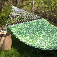 Gorgeous Bloom 2 Person Spring Green Color Hammock with Pillow, Assembled Size 11.65ft L x 4.5ft W, Easy to Set Up - Perfect for 5
