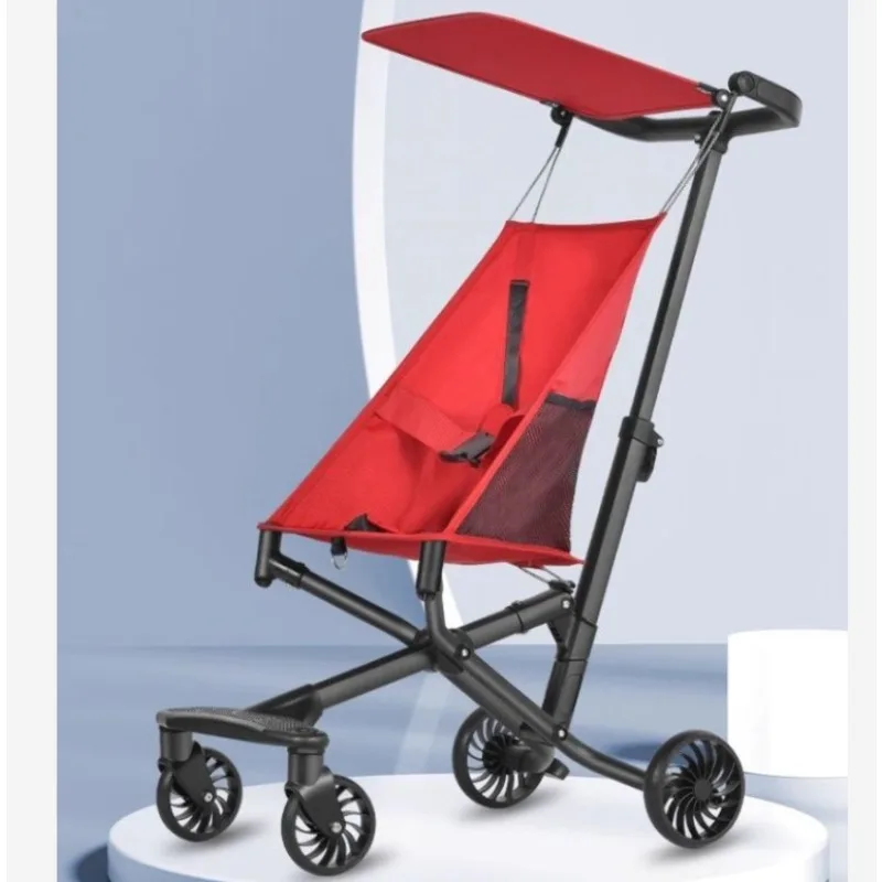 Lightweight Baby Stroller Easy To Carry Foldable Four-wheel Baby Stroller with sunshade