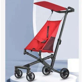 Lightweight Baby Stroller – Easy-to-Carry Foldable Four-Wheel Travel Stroller with Sunshade
