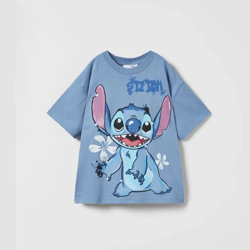 Girls Tees Casual Loose Simple Tees Thin Short Sleeve Tees Kids New Round Neck Bottoming Shirt Infant Cute Print White TShirt 3