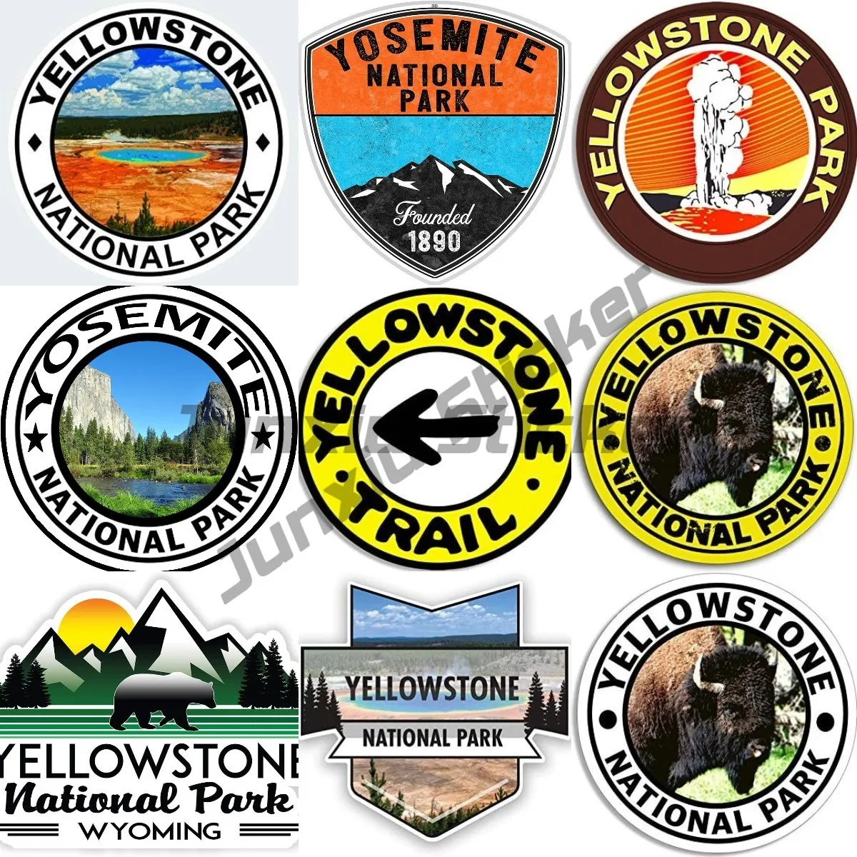 

Yellowstone National Park Vinyl Decal Sticker Car Window Sticker Bumper Racing Laptop Helmet Trunk Wall Bicycle