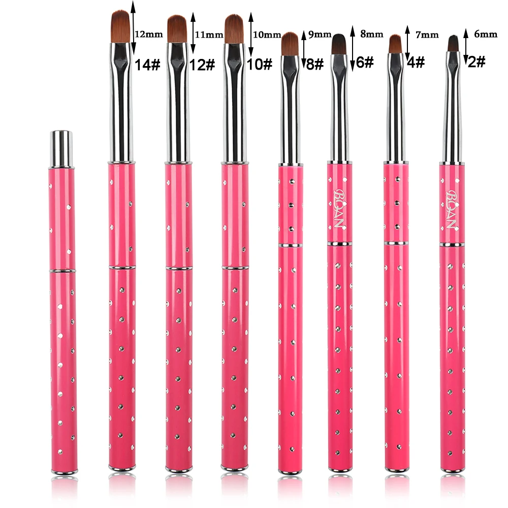 ANGNYA Nail Brush Oval Nail Art Brush For Manicure Pattern Phototherapy Acrylic UV Gel Extension Builder Drawing Painting Pen 2