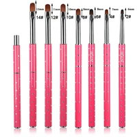 ANGNYA Nail Brush Oval Nail Art Brush For Manicure Pattern Phototherapy Acrylic UV Gel Extension Builder Drawing Painting Pen 2