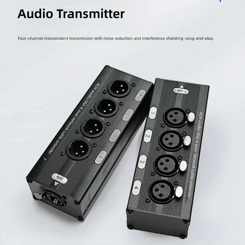 전문 음악 시스템 무대 조명용 금속 하우징이 있는 신뢰성 4채널 XLR DMX512 네트워킹 케이블 익스텐더