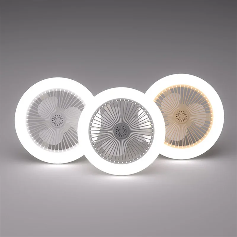 30w Ceiling Fan with Lighting Lamp E27 Converter Base Manual Switch Bedroom Living Home Silent Ac85-265v Dual Purpose Chandelier 5