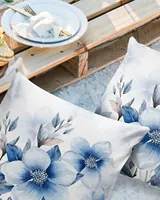 2/4PCS Plant Flower Grass Colors Watercolor Waterproof Cushion Cover For Home Decoration 40/45/50/60/66cm Pillowcase 2