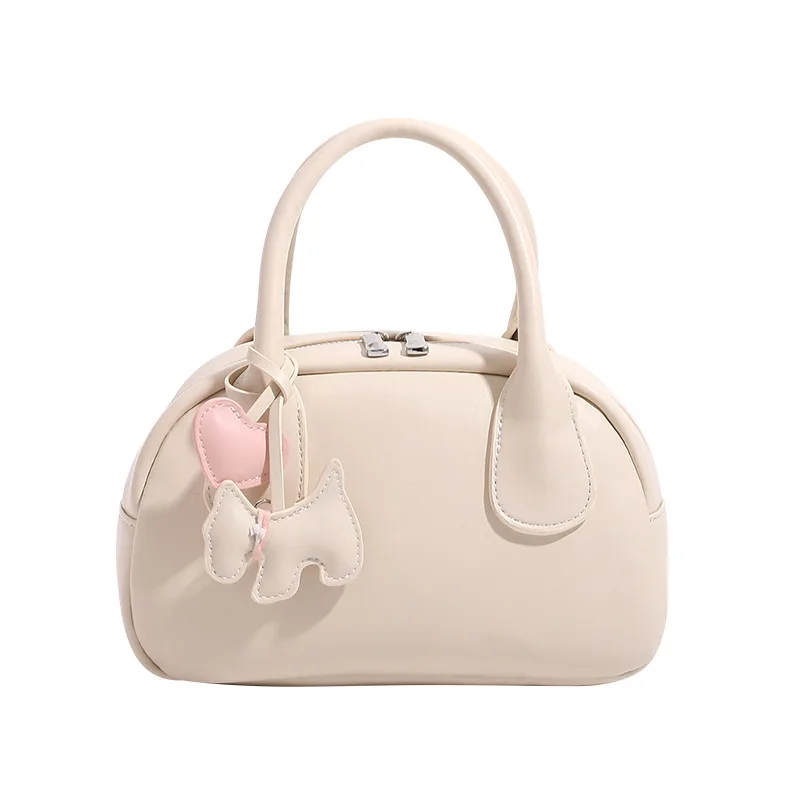 High-end Sense Unique Design Bowling Handbag Fashion Versatile Shoulder Crossbody Bag Boston Shell Bag Women