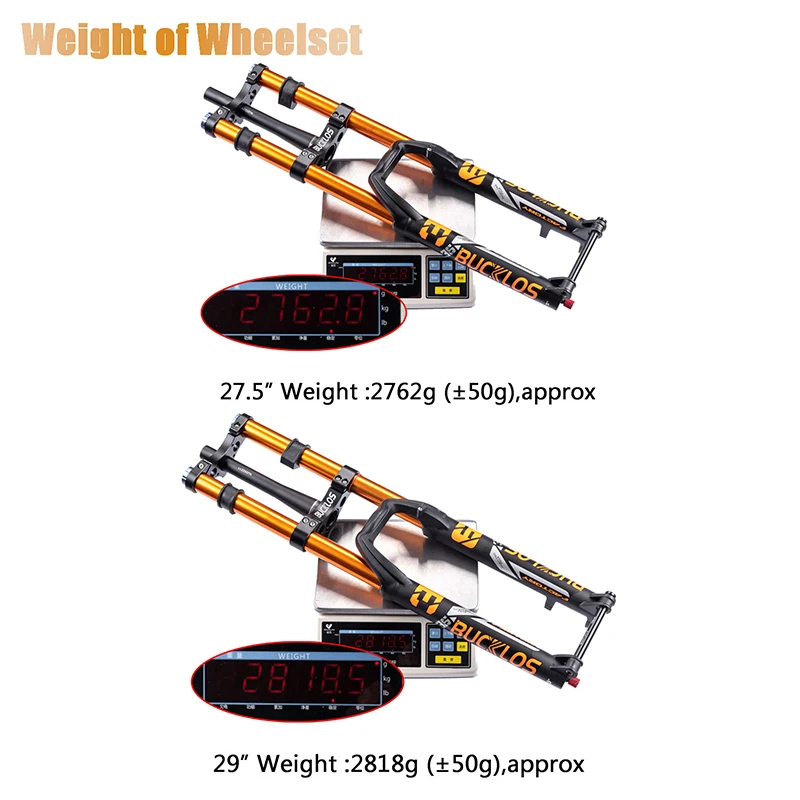 27.5/29 Inch MTB Bike Front Suspension Air Fork Thru Axle 110*15mm