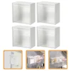 4 Pcs Wall Storage Box Bins Clear Multi Foldable Makeup Organizers and Mounted Clamshell Boxes Bathroom 5